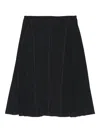 Bimba Y Lola Seam-detail Midi Skirt In Black