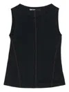 Bimba Y Lola Seam-detail Sleeveless Top In Blue