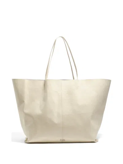 Bimba Y Lola Seam-detail Tote Bag In Neutral