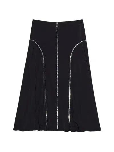 Bimba Y Lola Sequin-embellishment Midi Skirt In Black