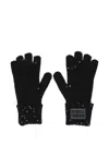Bimba Y Lola Sequin Gloves In Black