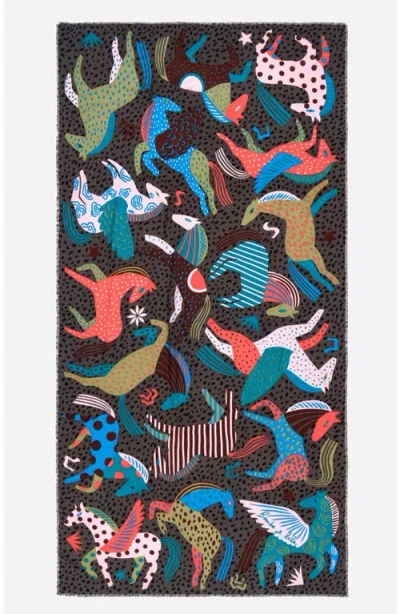 Bimba Y Lola Shawl With Mini Prints Splodge Print In Multi