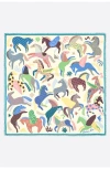Bimba Y Lola Shawl With Mini Prints In White