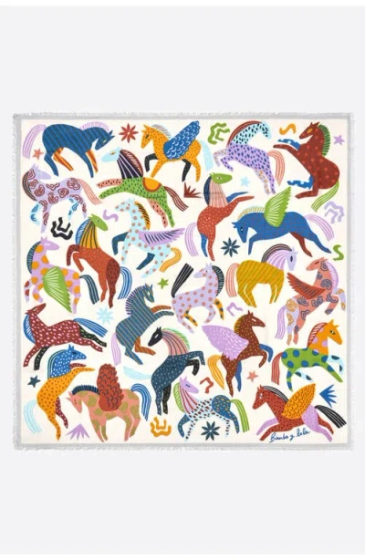 Bimba Y Lola Shawl With Mini Prints In Multi