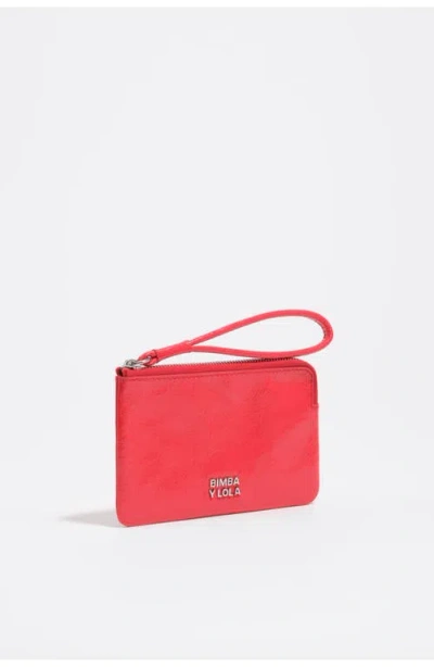 Bimba Y Lola Shiny Leather Coin Purse In Red