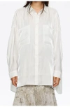 Bimba Y Lola Shiny Oversize Shirt In White