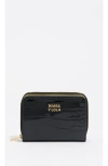 Bimba Y Lola Crocodile-effect Zip-around Wallet In Black