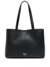 Bimba Y Lola Shopper Leather Tote Bag In Black