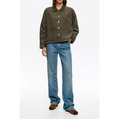 Bimba Y Lola Short Denim Jacket In Animal Print