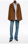 Bimba Y Lola Short Double-face Jacket In Brown