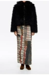 Bimba Y Lola Short Fur Coat In Black