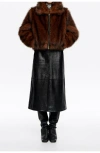 Bimba Y Lola Short Fur Coat In Brown