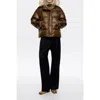 Bimba Y Lola Short Fur Hooded Down Jacket In Green