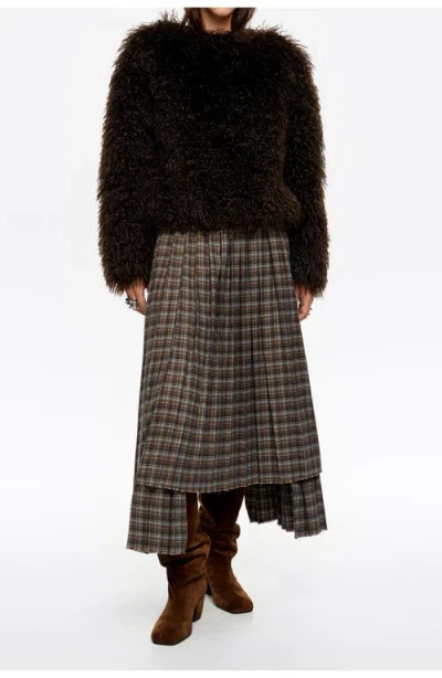 Bimba Y Lola Short Fur Pullover Coat In Multi