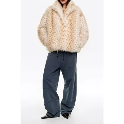 Bimba Y Lola Short Off- Fur Coat In White