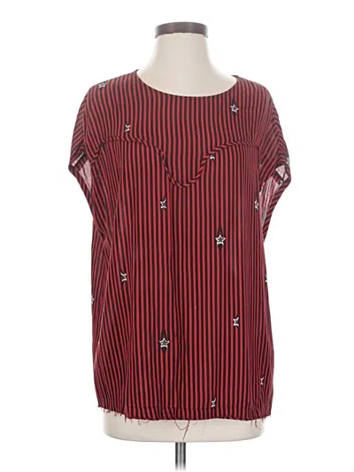 Pre-owned Bimba Y Lola Short Sleeve Blouse In Red