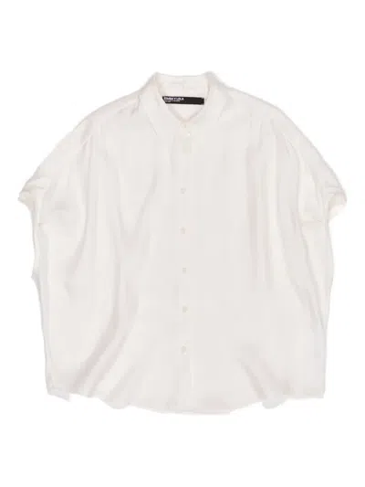 Bimba Y Lola Short-sleeved Buttoned Shirt In White