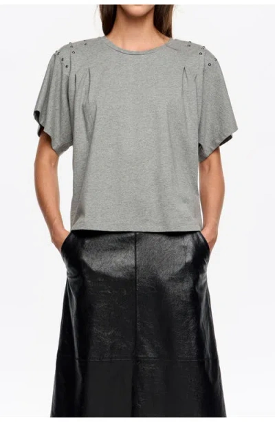 Bimba Y Lola Shoulder Studs T-shirt In Black