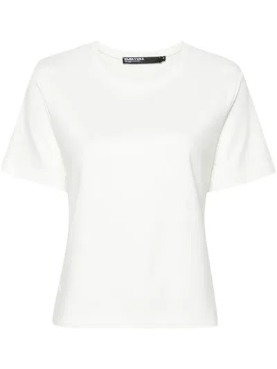Bimba Y Lola Side-slits Jersey T-shirt In White