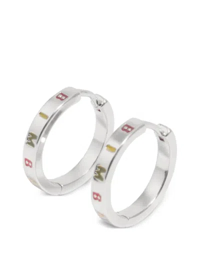 Bimba Y Lola Silver Tone Hoop Earrings