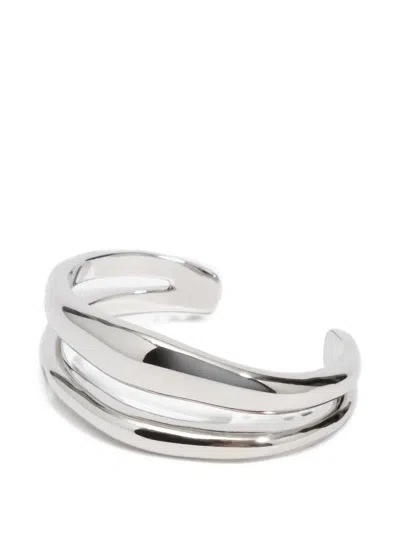 Bimba Y Lola Silver-tone Metal Bracelet With Irregular Bands