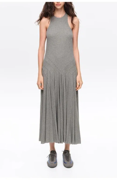 Bimba Y Lola Sleeveless Midi A Line Dress In Gray