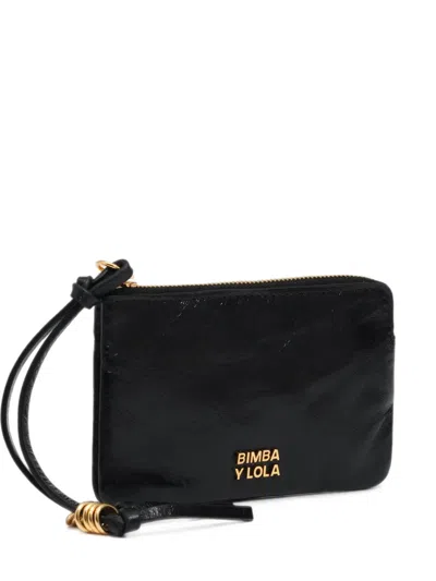 Bimba Y Lola Small Black Leather Coin Purse