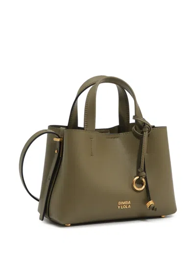 Bimba Y Lola Small Cactus Leather Chihuahua Tote Bag In Green