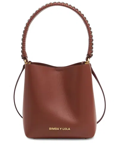 Bimba Y Lola Small Chihuahua Bucket Bag In Brown