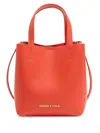 Bimba Y Lola Small Chihuahua Leather Tote Bag In Orange