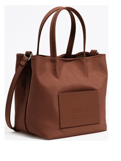 Bimba Y Lola Small Chihuahua Tote Bag In Brown
