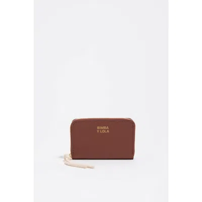 Bimba Y Lola Small Flap Purse In Brown