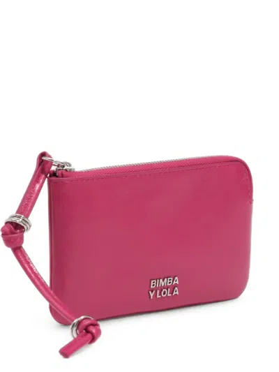 Bimba Y Lola Small Fuchsia Leather Purse In Purple