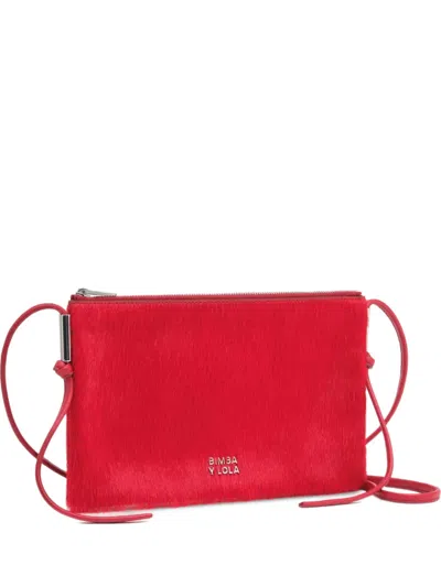 Bimba Y Lola Small Lava Leather Envelope Bag In Red