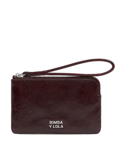 Bimba Y Lola Small Leather Coin Purse In Brown