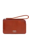 Bimba Y Lola Small Leather-plaque Leather Wallet In Brown