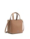 Bimba Y Lola Small Leather Tote Bag In Brown