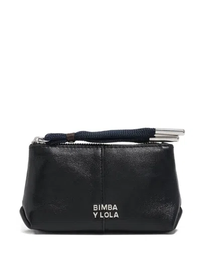 Bimba Y Lola Small Leather Wallet In Black