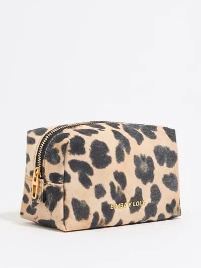 Bimba Y Lola Small Leopard-print Cosmetic Case In Multi