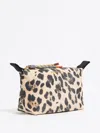 Bimba Y Lola Small Leopard-print Cosmetic Pouch In Neutrals