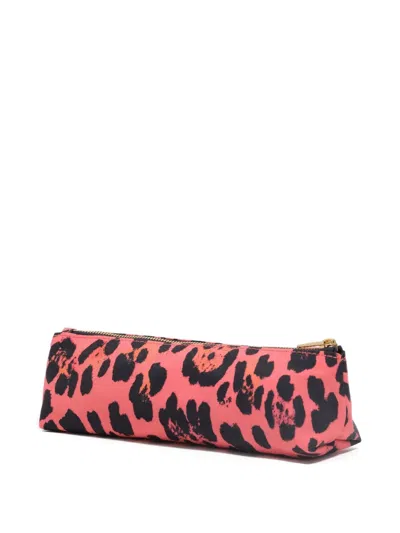 Bimba Y Lola Small Leopard-print Makeup Bag In Pink