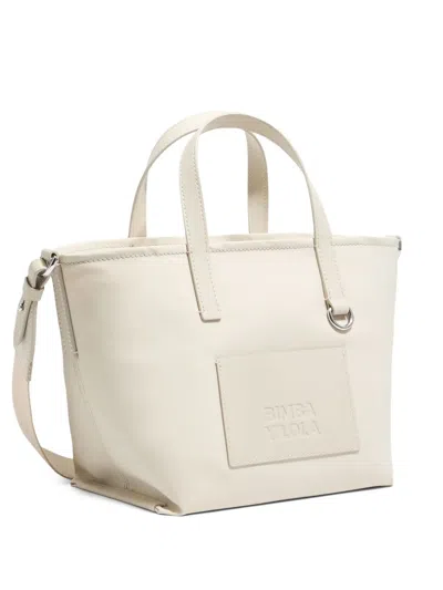 Bimba Y Lola Small Logo-debossed Cross Body Bag In White