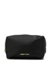 Bimba Y Lola Small Logo-lettering Makeup Bag In Black