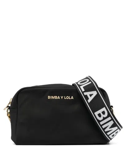 Bimba Y Lola Small Logo-plaque Crossbody Bag In Black