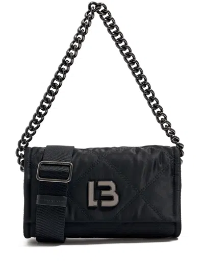 Bimba Y Lola Small Logo-plaque Crossbody Bag In Black