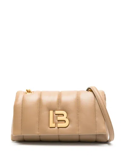 Bimba Y Lola Logo-plaque Leather Crossbody Bag In Neutrals