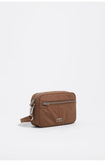 Bimba Y Lola Logo-plaque Crossbody Bag In Brown
