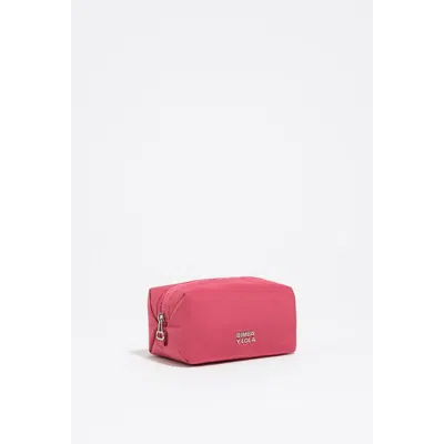 Bimba Y Lola Small Nylon Make-up Case In Pink
