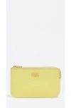 Bimba Y Lola Small Rigid Leather Coin Purse In Yellow