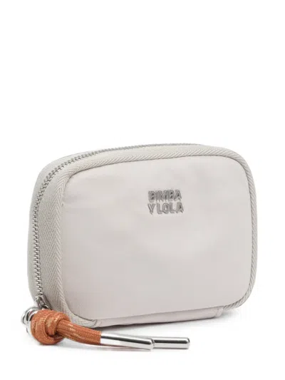 Bimba Y Lola Small Sand Nylon Purse In Pink